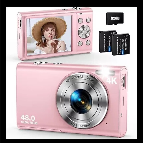 Digital Camera Autofocus 48MP UHD 4K Vlogging Camera 16X Digital Zoom Portable